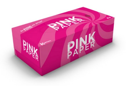A0085  KARTIKA THE PINK PAPER PAÑUELO FACIAL V RECTANGULO 4 CAPAS  BLANCO LISO PURA CELULOSA 80 SERVICIOS H 21 x L 20,4 cm