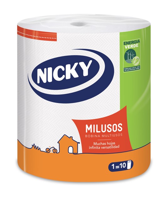 A0181  NICKY PAPEL COCINA 1=10 MILUSOS 1 ROLLO 2 CAPAS X 6