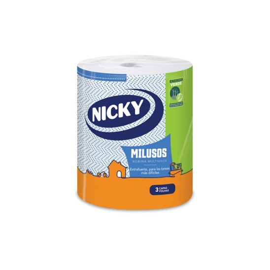 A0182  NICKY PAPEL COCINA EXTRAFUERTE 3 CAPAS MILUSOS