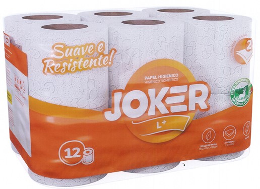 A0200  JOKER PAPEL HIGIENICO 12R.2C. L+ NARANJA.