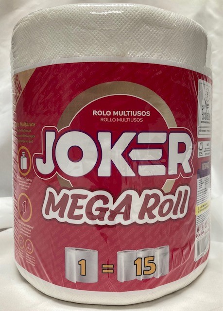 A0213  JOKER PAPEL COCINA MEGA ROLLO 1R. 2C. MULTIUSOS 1=15