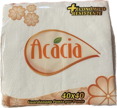 A0232  ACACIA SERVILLETA 40X40 2C. BLANCA 50 UNDS.