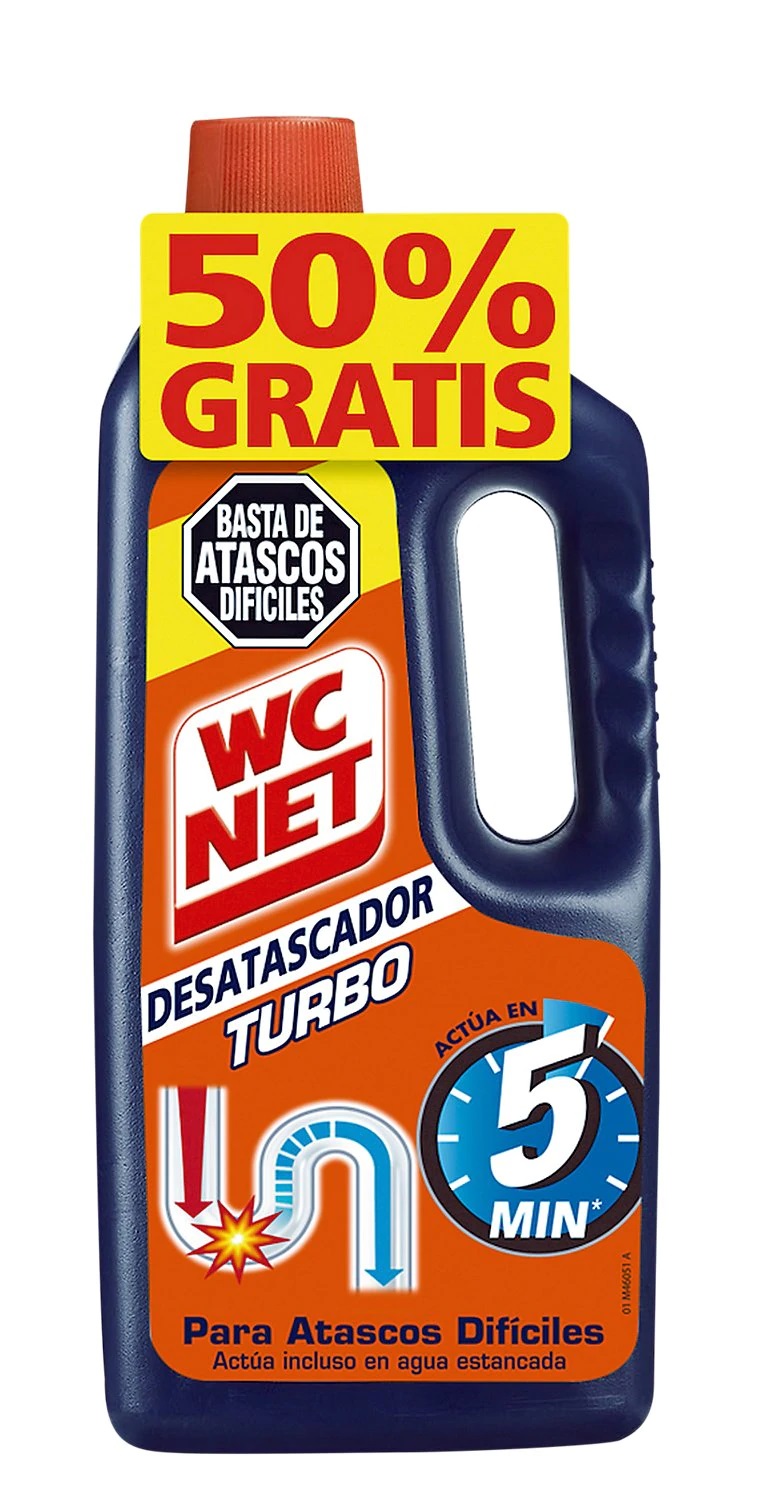 A0300  WC NET TURBO DESATASCADOR 1 LITRO (+50% GRATIS)