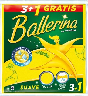 A0318  BALLERINA BAYETA AMARILLA 3+1 UN