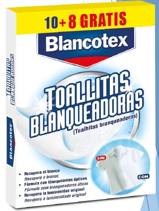 A0341  BLANCOTEX TOALLITAS BLANQUEADORAS 10+8 UND
