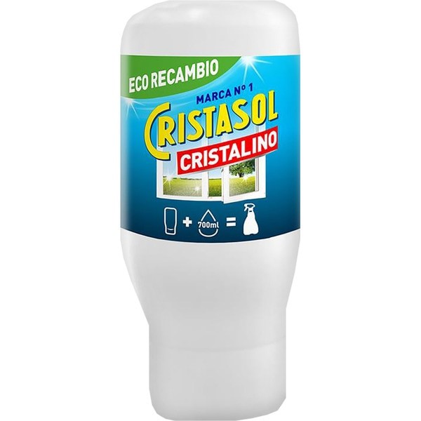 A0424  CRISTASOL CRISTALINO LIMPIA CRISTALES ECORECAMBIO ESTÁNDAR 50 ML.