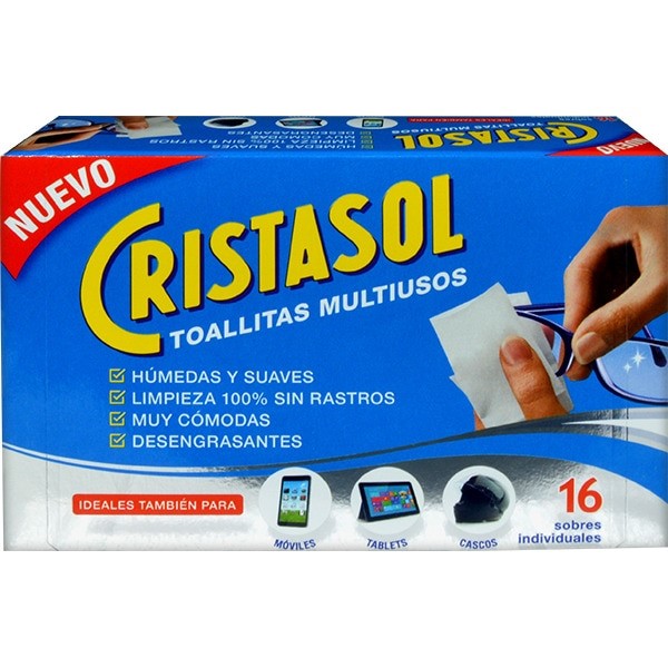 A0428  CRISTASOL TOALLITAS MULTIUSOS 16 UNDS.