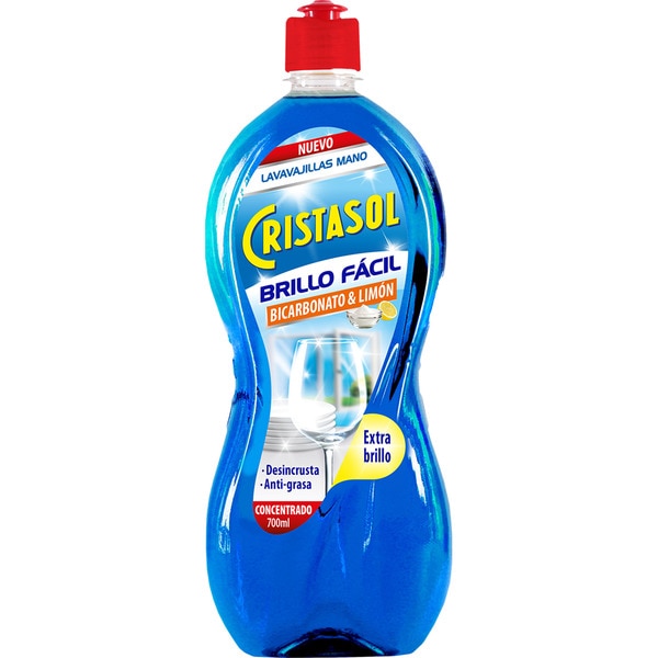 A0429  CRISTASOL BRILLO FÁCIL LAVAVAJILLAS BICARBONATO & LIMÓN 700 ML.
