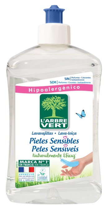 A0450  L'ARBRE VERT LAVAVAJILLAS MANUAL PIELES SENSIBLES 500 ML.