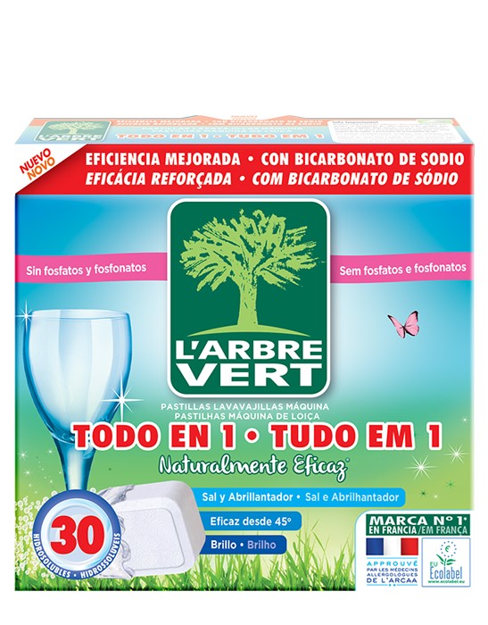 A0453  L'ARBRE VERT PASTILLA LAVAVAJILLAS MAQUINA 30 UNDS.