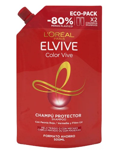 A0549  ELVIVE CHAMPÚ ECO-PACK COLOR VIVE 500 ML (PELOS TEÑIDO)