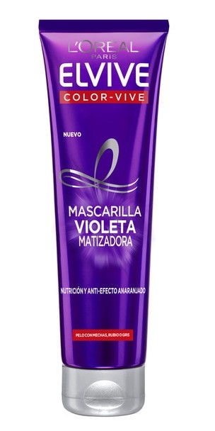 A0565  ELVIVE ACONDICIOADOR-MASCARILLA PURPLE MATIZANTE TUBO COLOR VIVE 150ML (PELO CON MECHAS, RUBIO, DECOLORADO O GRIS) RUBIO PERFECT