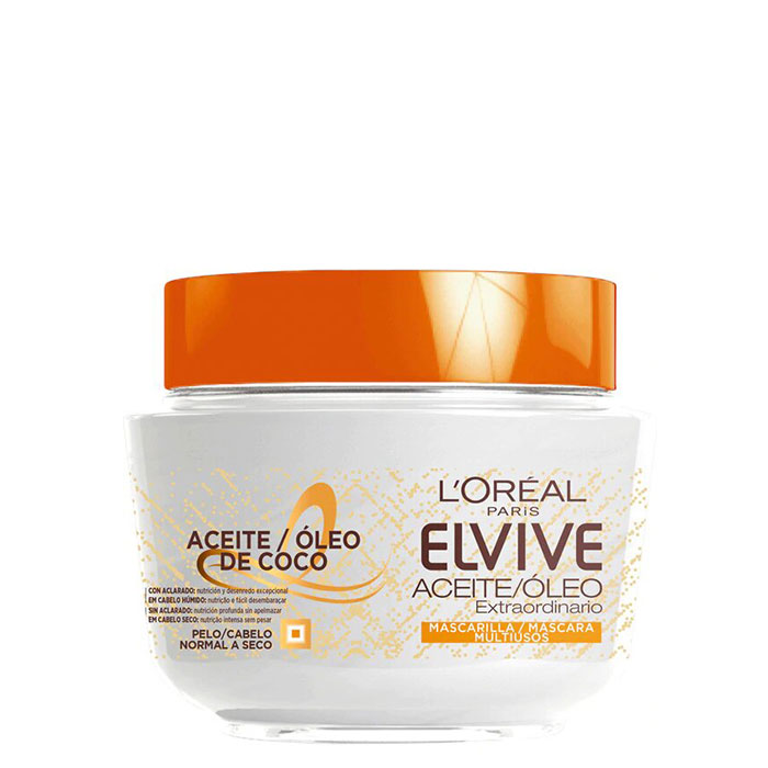 A0573  ELVIVE MASCARILLA ACEITE EXTRAORDINARIO COCO 300ML (PELO NORMAL A SECO)