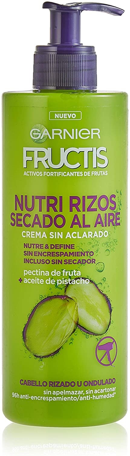 A0615  FRUCTIS CREMA SIN ACLARADO NUTRI RIZOS 400 ML (PELO RIZADO U ONDULADO NUTRE Y DEFINE SIN ENCRESPAMIENTO)