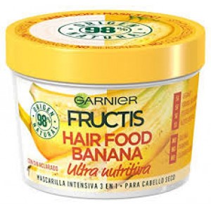 A0633  FRUCTIS HAIR FOOD MASCARILLA BANANA390 ML (PELO SECO - ULTRA NUTRITIVA)