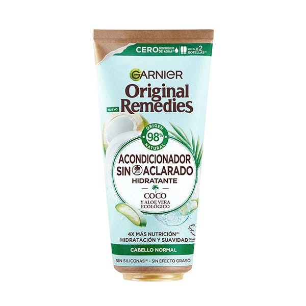 A0665  ORIGINAL REMEDIES ACONDICIONADOR SIN ACLARADO COCO ALOE 200ML ECOLOGICO