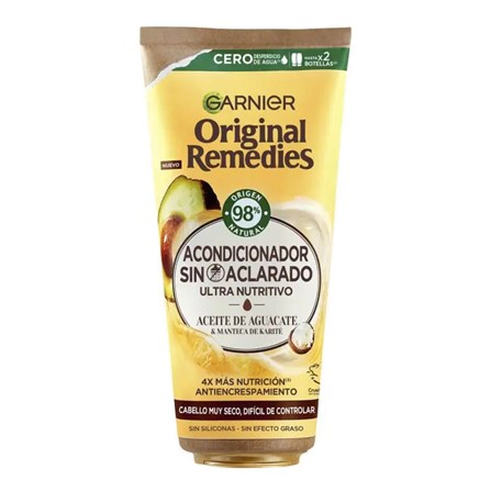 A0666  ORIGINAL REMEDIES ACONDICIONADOR SIN ACLARADO ACEITE DE AGUACATE Y MANTECA DE KARITÉ 200 ML