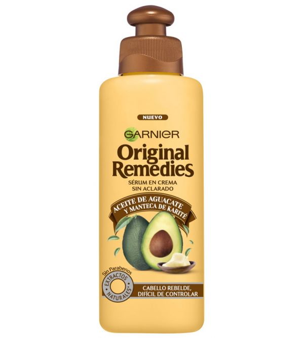 A0674  ORIGINAL REMEDIES ACEITE EN CREMA SIN ACLARADO AGUACATE/KARITE 200ML (PELO REBELDE DIFÍCIL DE CONTROLAR-SERUM)
