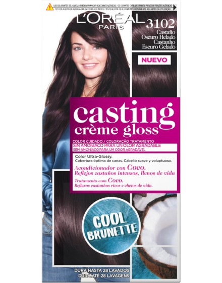 A0741  CASTING CREM GLOSS 3102 CASTAÑO OSCURO HELADO