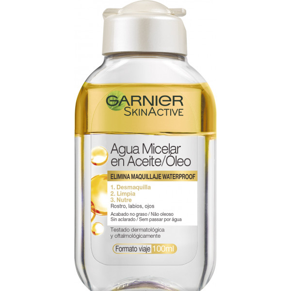 A0901  GARNIER SKIN ACTIVE AGUA MICELAR EN ACEITE 100ML (DESMAQUILLA LIMPIA Y NUTRE)