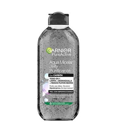 A0907  GARNIER AGUA MICELAR JELLY PURIFICANTE 400 ML (LIMPIA-DESMAQUILLA-REDUCE PUNTOS NEGROS)