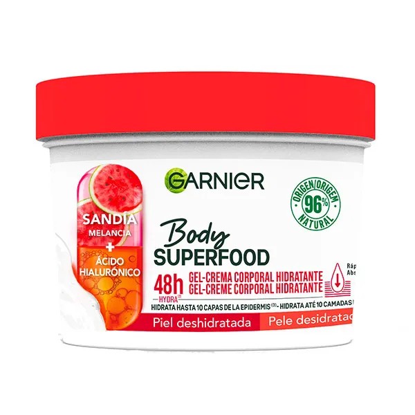 A0939  GARNIER BODY SUPERFOOD SANDIA 48H. HIDRATACIÓN 380 ML
