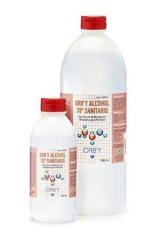 A1084  ORBY ALCOHOL SANITARIO 70º 250ML
