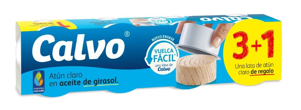 A1120  CALVO ATÚN CLARO ACEITE GIRASOL P-3+1 VF RP65 GR RT 21
