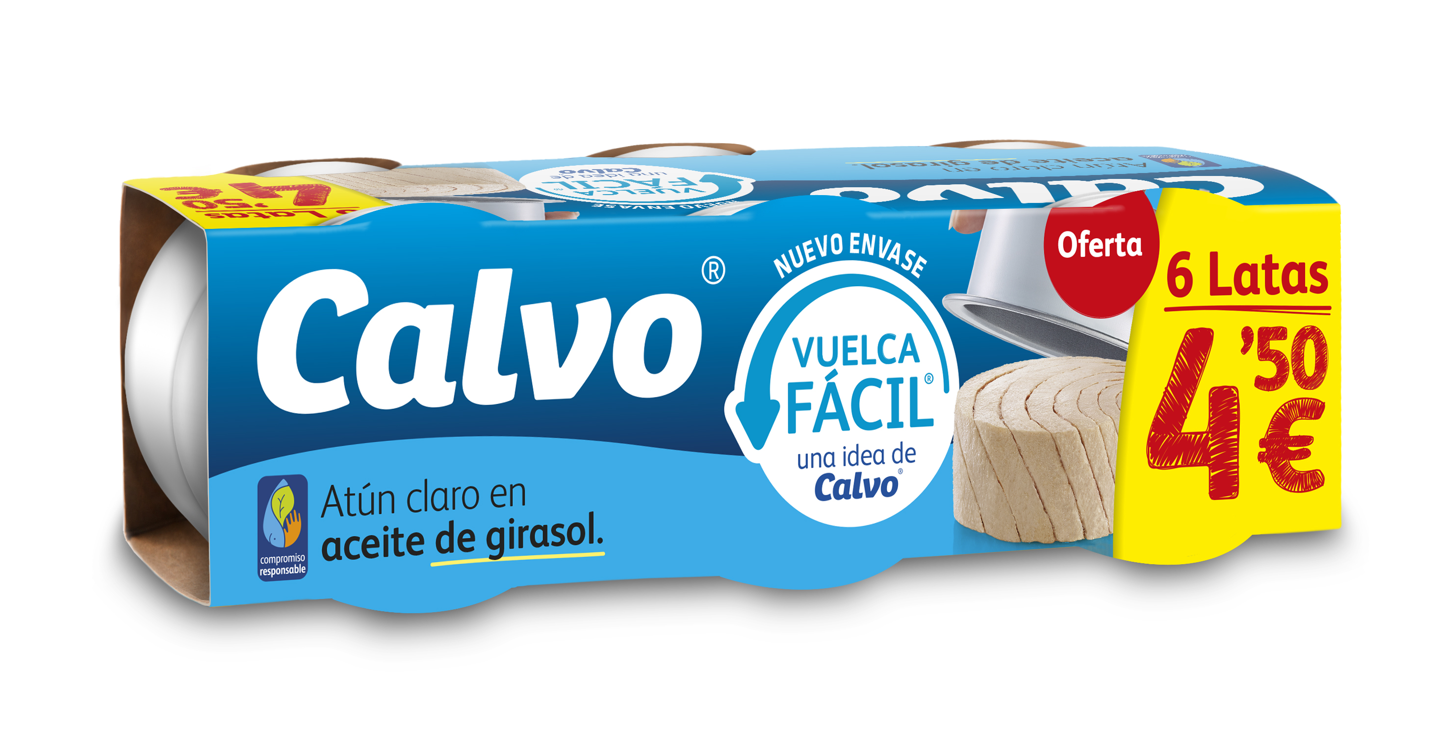 A1125  CALVO ATUN CLARO ACEITE GIRASOL P-6 PVP 4,50? RP 65GR. RT21