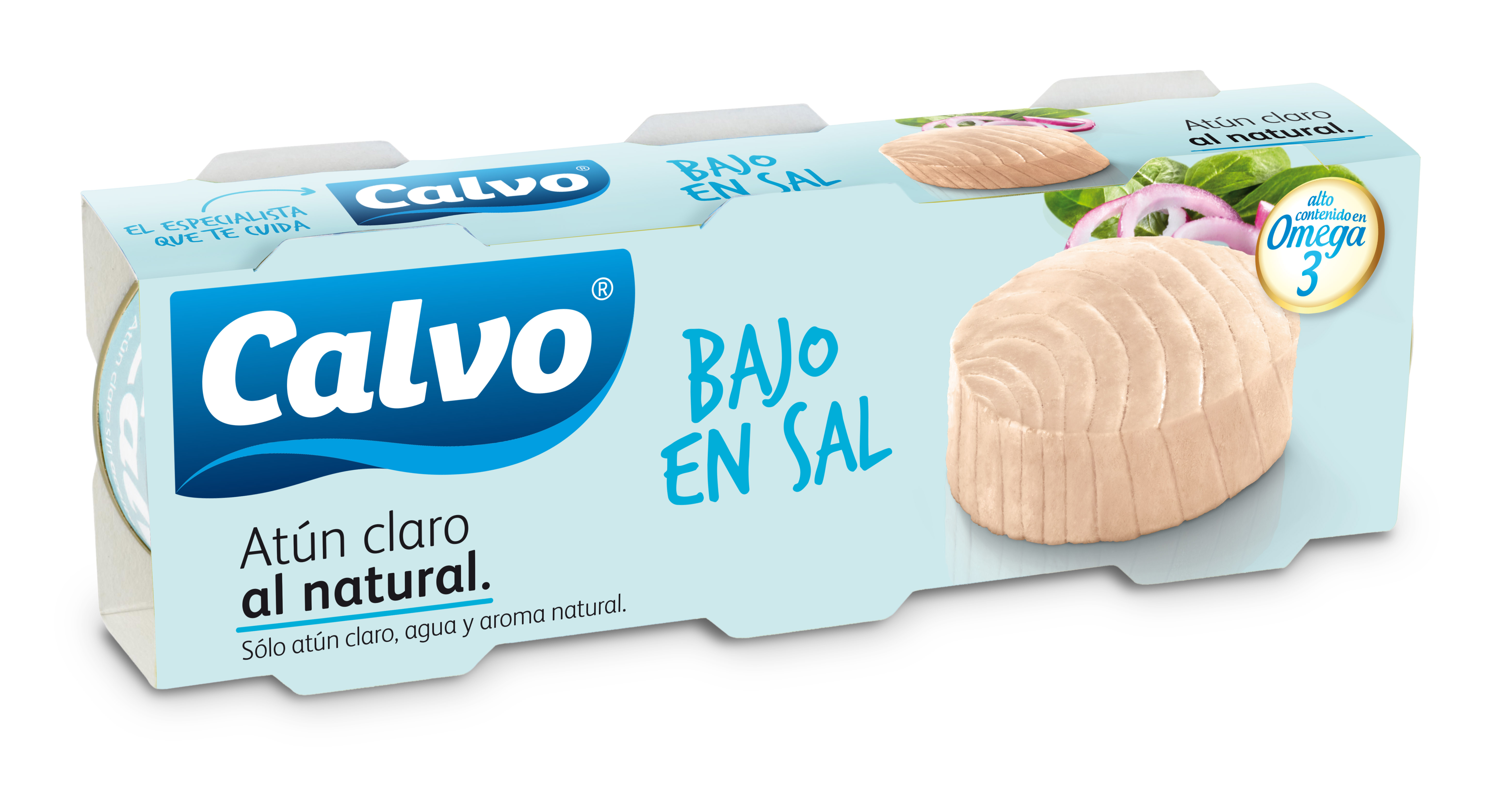 A1139  CALVO ATÚN CLARO BAJO EN SAL NATURAL P-3 RP80GR. R20