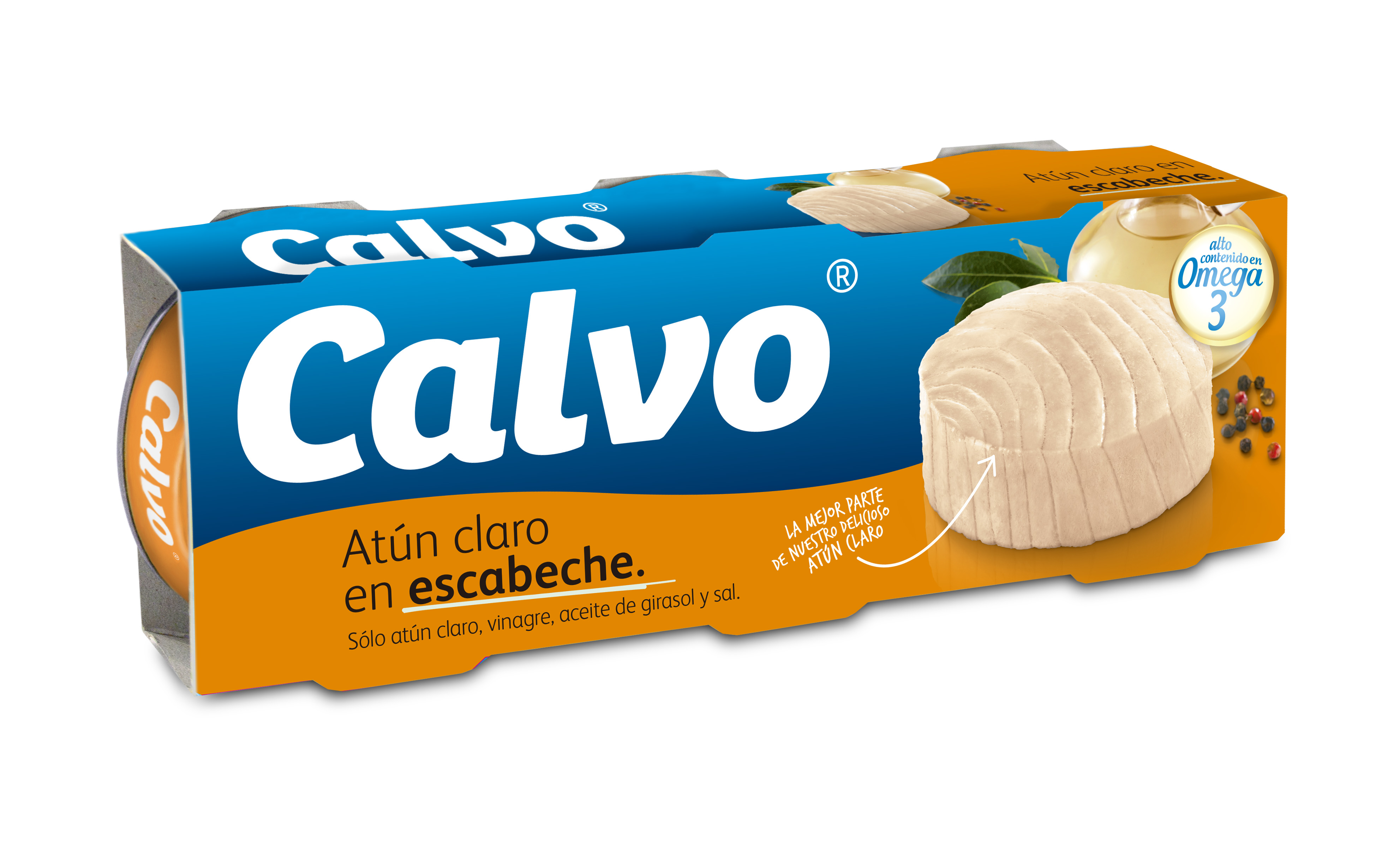 A1142  CALVO ATUN CLARO ESCABECHE P-3+1 X 80 GR. 20R