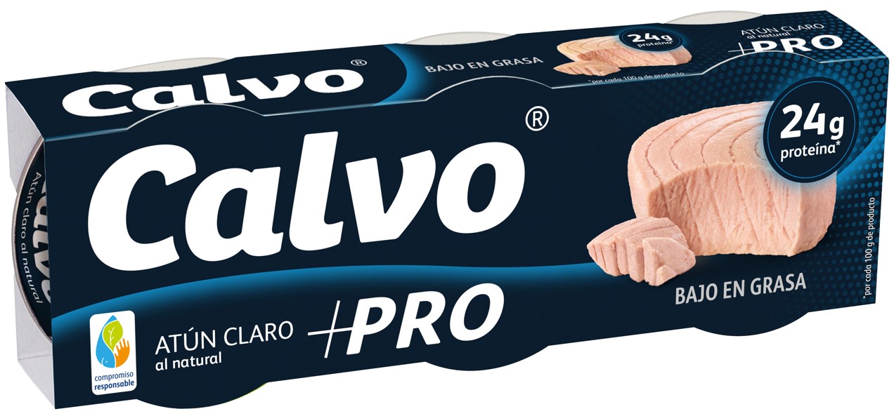 A1145  CALVO ATÚN CLARO NATURAL + PROTEINA P-3 X65 GR. C25