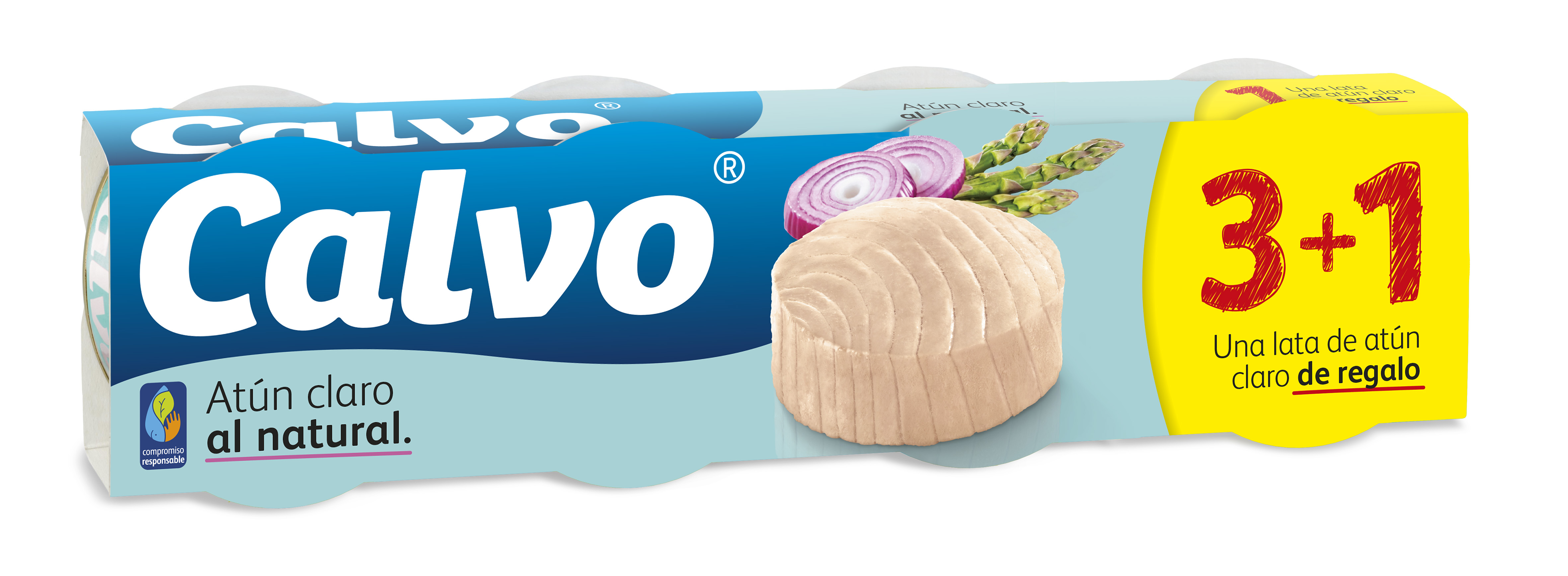 A1147  CALVO ATÚN CLARO NATURAL P-3+1 X 80GR. R-20