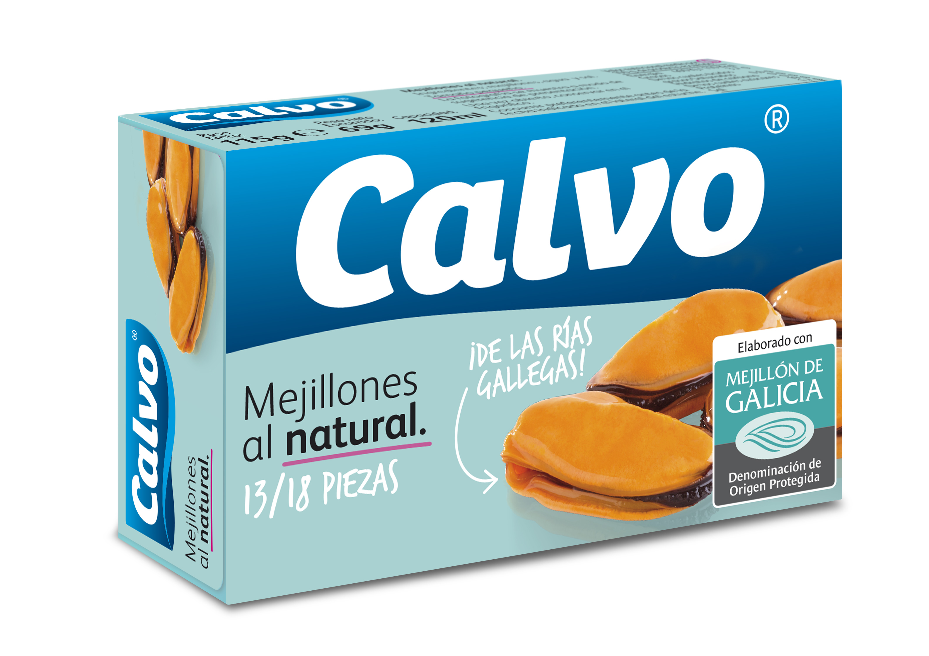 A1168  CALVO MEJILLONES 13/18 DOP NATURAL 115 GR R10X5