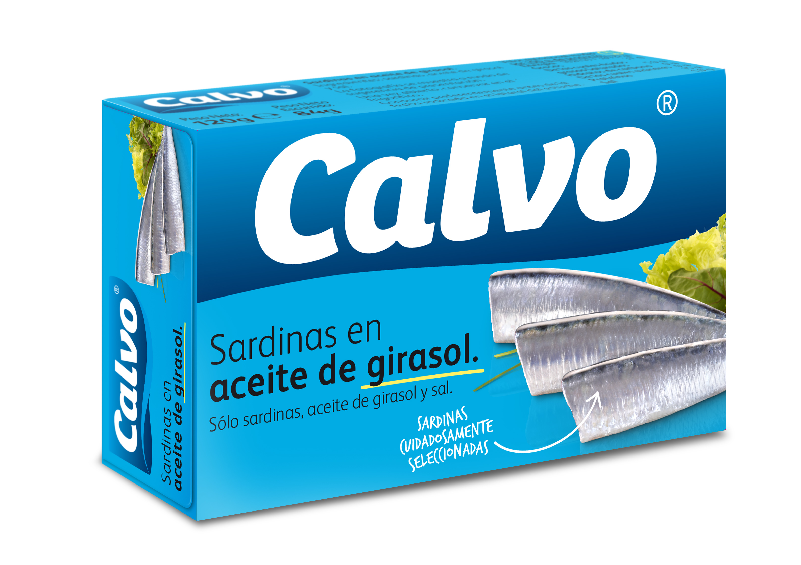 A1172  CALVO SARDINAS ACEITE GIRASOL 120 GR. C24