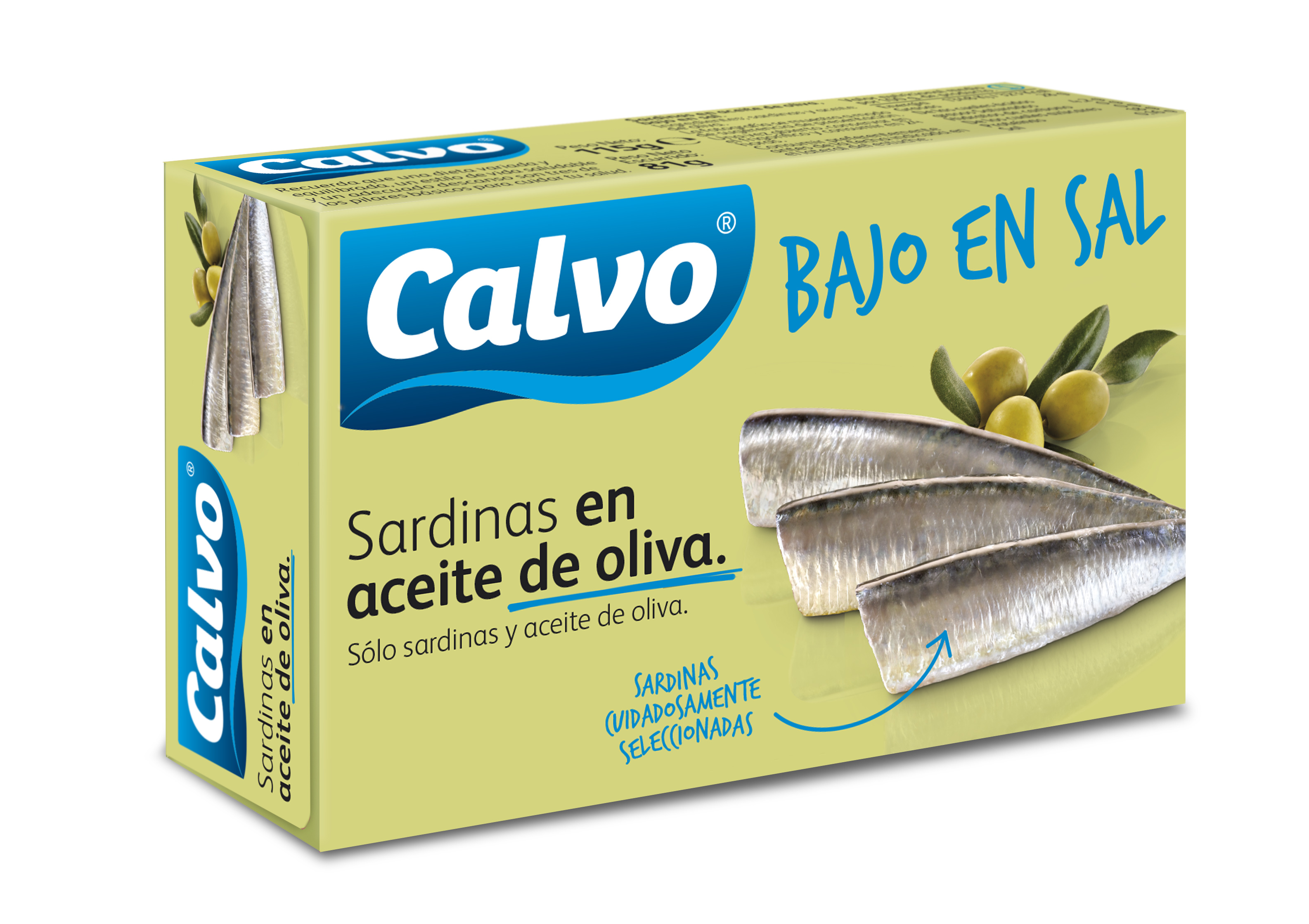 A1174  CALVO SARDINAS BAJO EN SAL ACEITE OLIVA 120 GR. C24