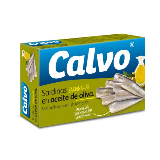 A1177  CALVO SARDINILLA ACEITE OLIVA 90 GRAMOS CAJA 24