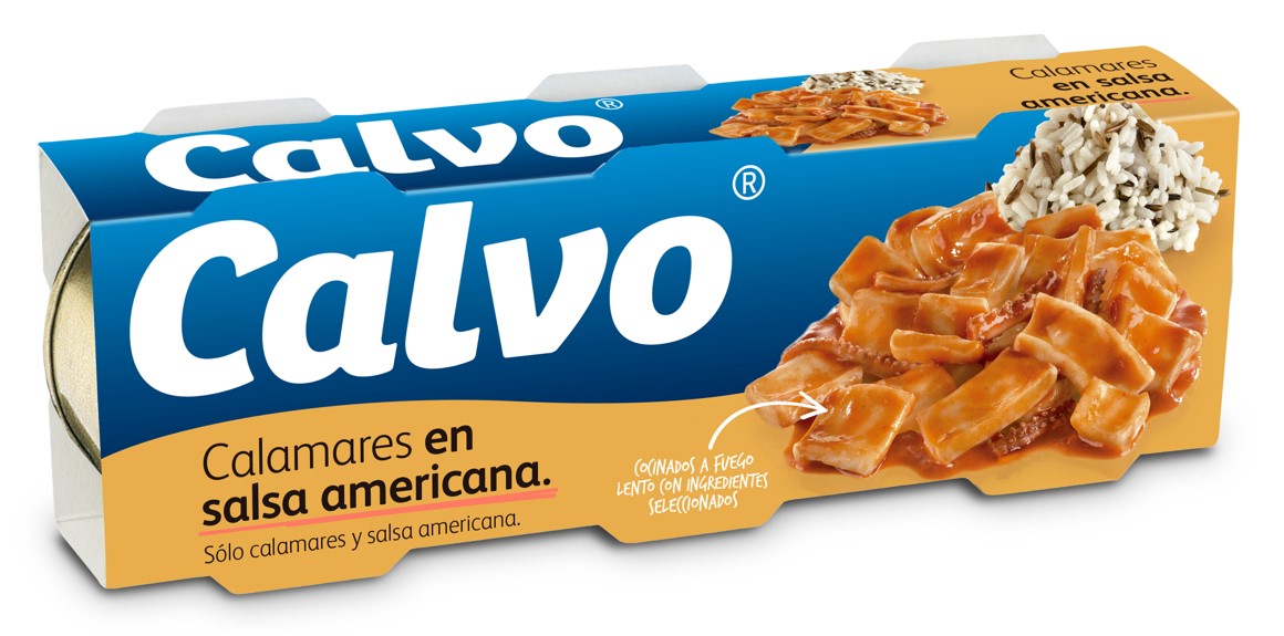 A1183  CALVO CALAMAR EN SALSA AMERICANA P-3 X80 GRAMOS RETRÁCTIL 20